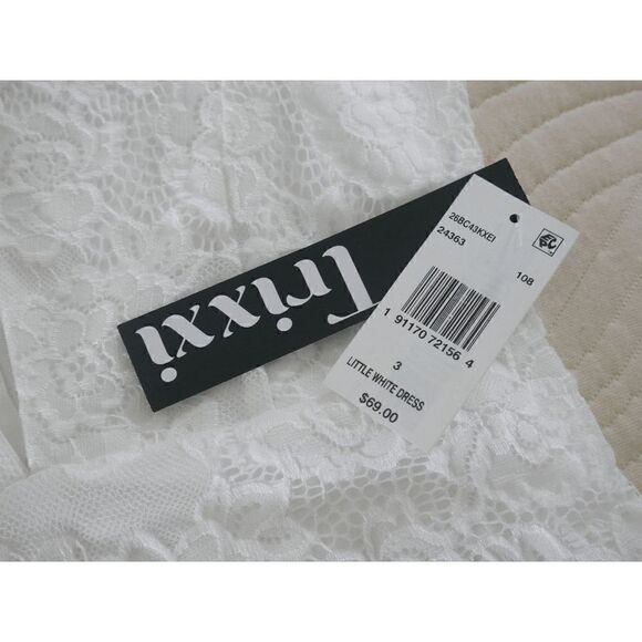 TRIXXI Juniors' Lace Halter Bodycon Dress White Size 3 - Picture 7 of 7
